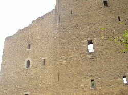 Faade du chateau cot village de chateauneuf du pape